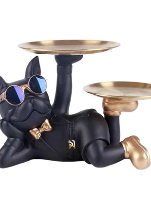 Sculpture Tray with Bulldog Key Holder Dazzling Bag Store