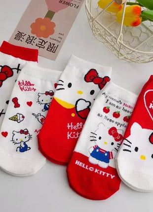 Korean Style Sweet and Comfortable Hello Kitty Women's Cotton Socks Surrounding Toy And Gift Stores Store