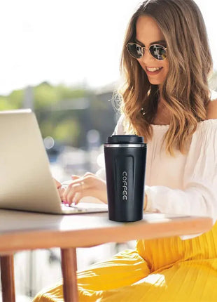 Stainless Steel Smart Coffee Tumbler Thermos Cup with Intelligent Temperature Display Portable Travel Mug 380ml 510ml Febwind-Baking-Official Store