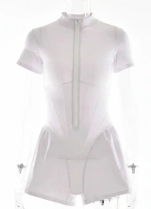 Sexy Elegant Women’s Zip-up O-neck Long Sleeve Jumpsuit – Streetwear Autumn Overalls, Fitness Sports Bodysuit for Women FDYOUI Official Store