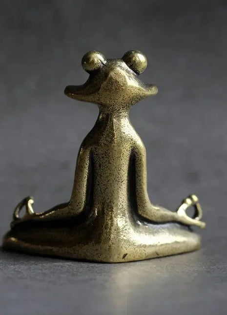 Retro Copperware Incense Socket Zen Frog Ornaments Solid Pure Copper Frog Tea Pet Incense Holder Ornaments FX Trade Market Store
