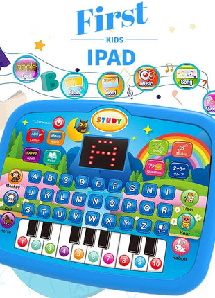 Kids’ Education Tablet Toy, Age 3+ Literacy Math Music Learning, Doubles as Electronic Keyboard, Birthday Christmas Gift TOYMAX Store