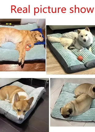 Winter Warm Pet Dog Bed Corduroy Dog Sleeping Mat Soft Pet Mat for Small Medium Large Dogs Detachable Washable Puppy Bed Dropshipman