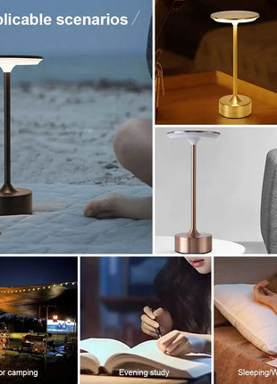 مصباح ليلي قابل لإعادة الشحن محمول يعمل باللمس Stone's Store