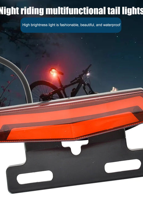 Set di fanali posteriori per bici elettrica, luce freno anteriore e posteriore, 24 V, 36 V, 48 V, faro per bici elettrica con interruttore, per indicatori di direzione per bici elettrica e scooter.