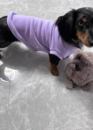 Two-Legged Fleece Sweater for Small Wiener Dogs Winter Short Sleeves Warm Coat for Small Dachshund Dogs Loungewear for Badger Dropshipman