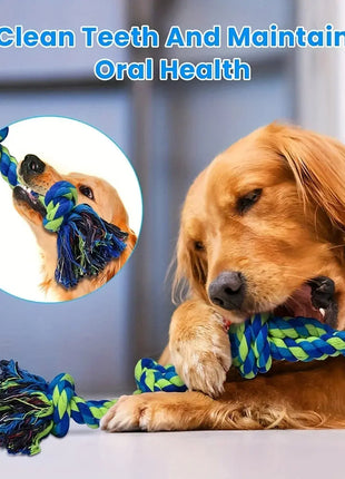 Knot Dog Toys Indestructible Durable Dog Chew Toys Tug Of War Interactive Toys Suitable For Medium And Large Dogs Pet Supplies Dropshipman