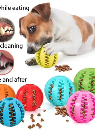 Natural Rubber Pet Dog Toys Dog Chew Toys Tooth Cleaning Treat Ball Extra-tough Interactive Elasticity Ball5cm for Pet Products Dropshipman