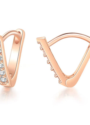 Emerald Gold Plated latest design Classic stud DOUBLE FAIR Official Store