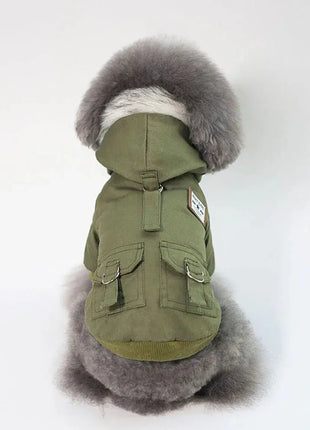 Winter Dog Clothes Warm Puppy Jacket Coat for Small Dogs Cats Chihuahua Yorkie Windproof Hoodies Pet Clothing Military Costume Dropshipman