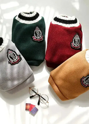 Warm Dog Sweater Winter Clothing Turtleneck Knitted Pet Cat Puppy Clothes Costume for Small Dogs Chihuahua Outfit Sweaters Vest Dropshipman