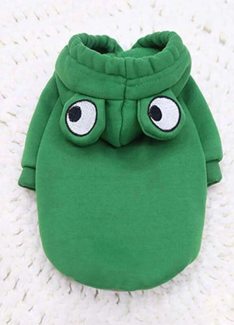 1PC Cute Frog Pet Sweater for Small and Medium Dogs - Green Dog Hoodie with Fun Design - Keep Your Pup Cozy and Stylish Dropshipman