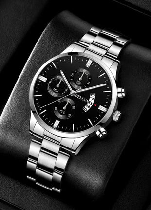 Fashion Men's Watch Luxury Silver Stainless Steel Men Watches Store