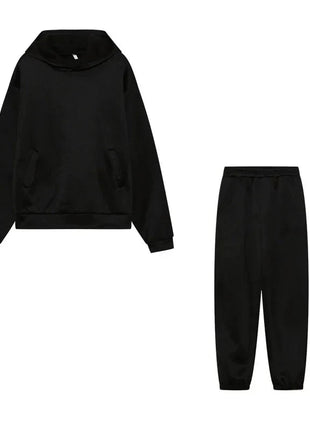 Plus Size Fashionable Long Sleeve Sweatshirt And Pants Set Autumn Winter Women's Casual Wear Two Piece Suit Comfortable plus ... Oyao Store