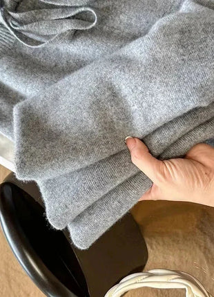 Bxoxo Autumn Casual Wide Leg Pants for Women High Waist Drawstring Soft Warm All Match Pants Korean Solid Simple Straight Trousers New Suli Store