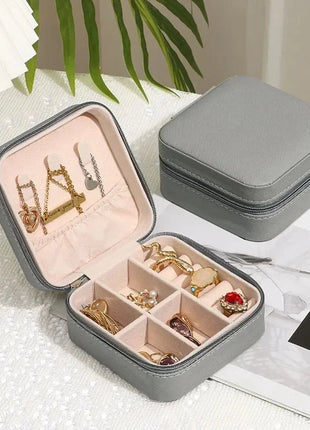 أحدث صندوق منظم المجوهرات، للسفر صندوق جلد، اكسسوارات الشعر E-Life Store