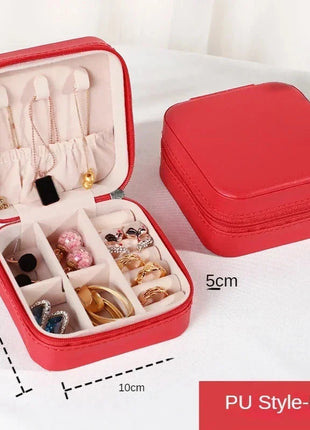 أحدث صندوق منظم المجوهرات، للسفر صندوق جلد، اكسسوارات الشعر E-Life Store