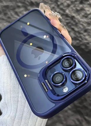 Luxury Magnetic Shockproof Phone Case For iPhone 16 17 15 14 13 12 11 Pro Max Funda For Magsafe Stand Glass Lens Protector Cover TAOYUNXI 3C Products Store