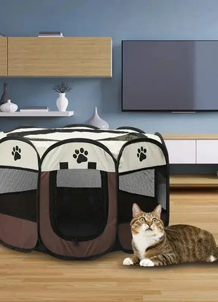 Portable Foldable Pet Tent Kennel Fence and easy To Use Stone's Store