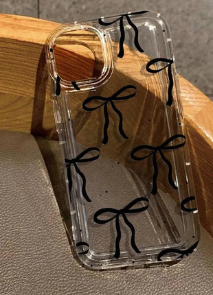 Cute Pink Heart Bow Case for IPhone 16 15 14 13 12 11 Pro Max 13 12Mini XS XR 7 8Plus SE 2022 Shockproof Soft Clear Cases Coque Shop5316012 Store