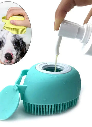 Pet cat and dog silicone bath brush massage care soft bath brush can fill liquid bath ball brush pet accessories dog cat tool Dropshipman