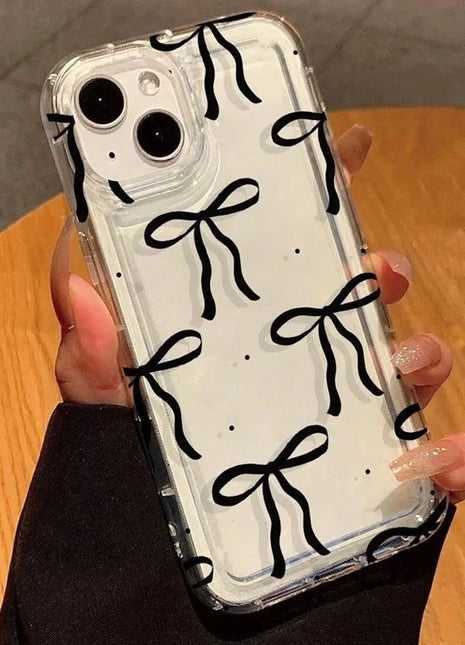 Cute Pink Heart Bow Case for IPhone 16 15 14 13 12 11 Pro Max 13 12Mini XS XR 7 8Plus SE 2022 Shockproof Soft Clear Cases Coque Shop5316012 Store