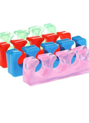 2pcs (1pair)Soft Silicone Finger Toe Separator Soft-Silicon 5 Colors Flexible  Finger Toe Spacers for Nail Polish Pedicure Tools nailartSupply Store