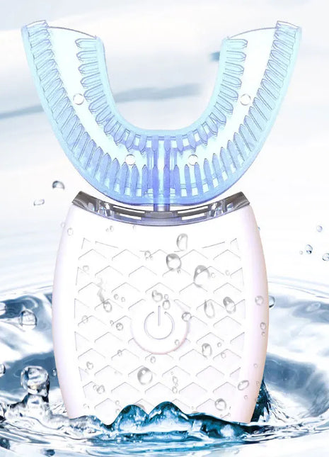 Cepillo de dentes eléctrico sónico tipo U, cabezal de silicona, carga USB automática intelixente de 360 graos, branqueador dental impermeable