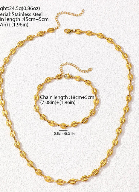 Stainless Steel Necklaces | Bracelet Jewelry Set DOTIFI Official Store