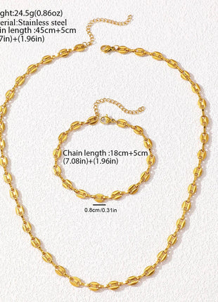 Stainless Steel Necklaces | Bracelet Jewelry Set DOTIFI Official Store