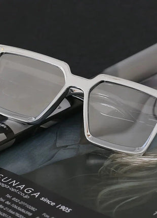 SHAUNA Retro Square Sunglasses 😎 UV400 Candy Colors & Silver Mirror SHAUNA Official Store