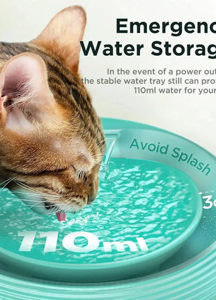 Ultra Quiet Cat Water Fountain Automatic cyclic filtering Pet Drinking Water Cat and dog Constant Temperature WaterBowl with LED Dropshipman