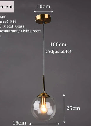 Modern Nordic Glass Pendant Lamp – Stylish Kitchen Pendant Lighting with Metal Fixture for Living and Dining Rooms MANUFACTRER Store