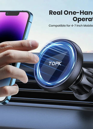 TOPK for Magsafe Car Phone Holder Powerful Magnetism TOPK Official Store