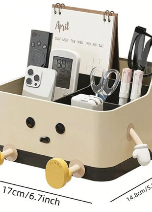 1pc multifunctional desktop storage box, cosmetic organisation shelf countertop storage and display box(with sticker)