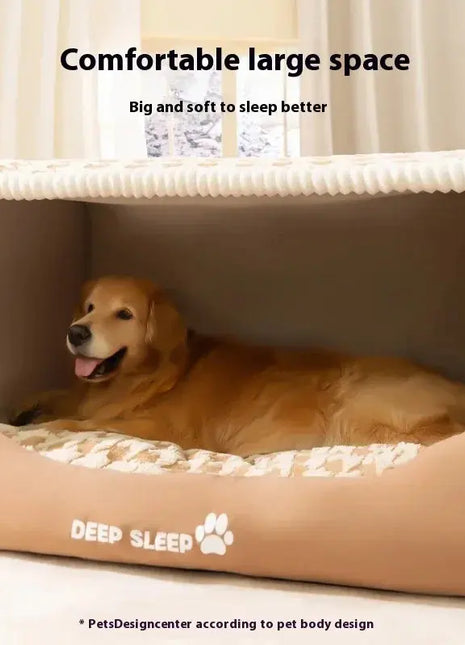 Autumn and Winter Dog Thousand Birds Grid Drawer Dog Kennel Dropshipman