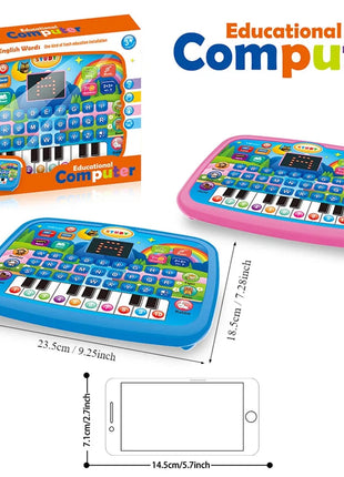 Kids’ Education Tablet Toy, Age 3+ Literacy Math Music Learning, Doubles as Electronic Keyboard, Birthday Christmas Gift TOYMAX Store
