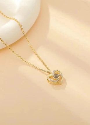 Personalized Heart Projection Necklace Custom Photo Memorial Jewelry Gift HIBODY Jewel Store