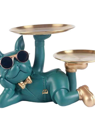 Sculpture Tray with Bulldog Key Holder Dazzling Bag Store