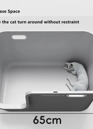 Large Cat Litter Boxes Corridor Style Design Enclosed Litter Tray Odor Splash-Proof Kitten Toilet Convenient Lid Pet Clean Dropshipman