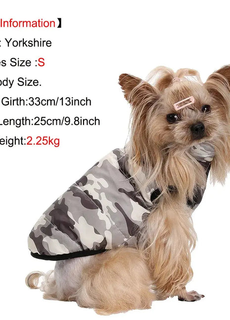 Reversible Dog Clothes For Small Medium Dogs Cats Winter Warm Puppy Lightweight Coat Vest Chihuahua French Bulldog Pet Clothing Dropshipman