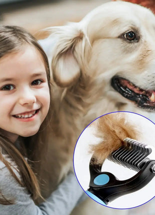 Professional Pet Deshedding Brush Dog Hair Remover Pet Fur Knot Cutter Puppy Cat Comb Brushes Dogs Grooming Shedding Supplies Dropshipman