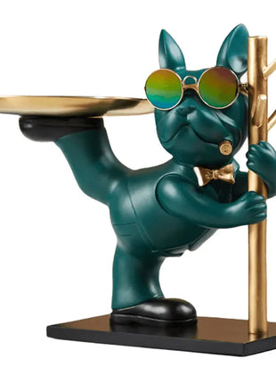 Sculpture Tray with Bulldog Key Holder Dazzling Bag Store