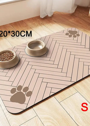 Absorbent Pet Feeding Mat S/M/L – Waterproof Placemat for Dogs & Cats, Quick-Dry Food & Water Bowl Mat with Non-Slip Rubber Backing Shop1104797378 Store