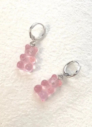 Cartoon Bear Pendant Zircon Earrings Niche Design All-Match Earrings Graceful and Fashionable Wholesale and Retail Shop1100214136 Store