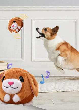 Music Vibration Bouncing Ball Bite Resistant Funny Interactive Squeaky Toys Talking Self-Moving for Small Medium Dogs Dropshipman