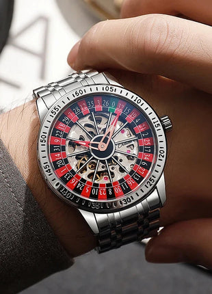 Gambling plate dial Luxury Brand Waterproof Mechanical Watches for Mens Fashion Automatic Skeleton Wristwatch Reloj Hombre LIGE Global No. 2 Store