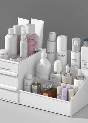 1pc White New Drawer Makeup Storage Box Dormitory Finishing Plastic Shelf Cosmetics Skin Care Dressing Table Desktop Shop1103807091 Store