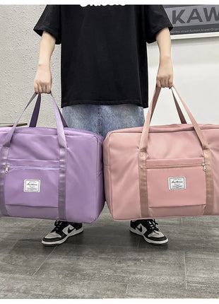 Folding Travel Bags Large Capacity Waterproof Luggage Tote Handbag Travel Duffle Bag Gym Yoga Storage Shoulder Bag For Women