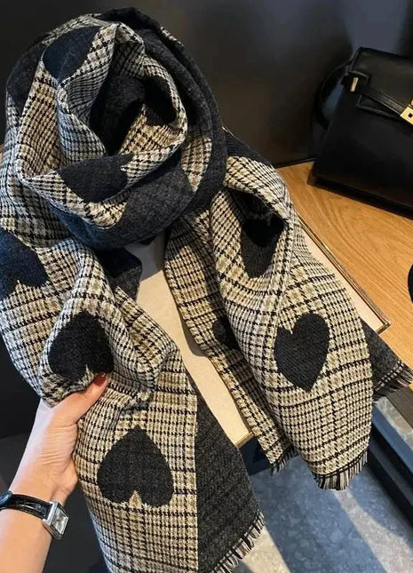 Double Take Heart Scarf RUNMEIFA Bonnet Store